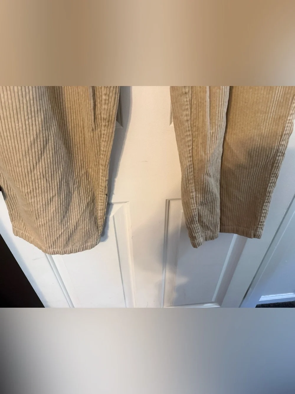 Onward Collection Men’s Beige Corduroy Pleated Pants Relaxed Straight 36W